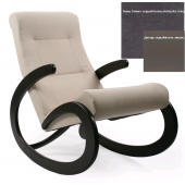 Кресло-качалка Неаполь Модель 1 (Серый ясень-эмаль/Ткань Темно-серый Verona Antrazite Grey)