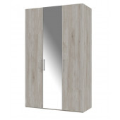 Шкаф Скания комбинированный 3-х дверный с полками и зеркалом (Баттл рок)
