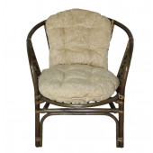 Кресло RJG-Bahama EXTRA (Ротанг №6, ткань Mulan 141)