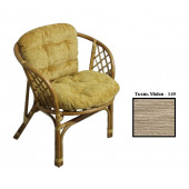 Кресло RJG-Bahama EXTRA (Ротанг №4, ткань Mulan 141)