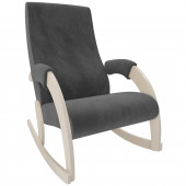 Кресло-качалка Консул М Модель 67 М (Дуб шампань-эмаль/Ткань Темно-серый Verona Antrazite Grey)