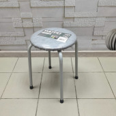 Табурет круглый Пенёк-220 крепкий, разборный (Серый)