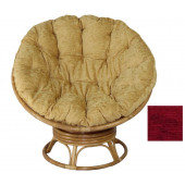 Кресло Papasan Swivel (Ротанг №4+ткань Mulan 030)