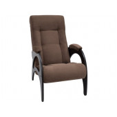 Кресло для отдыха Неаполь Модель 9 без лозы (Дуб шампань-эмаль/Ткань коричневый Verona Brown)