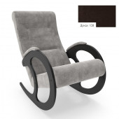 Кресло-качалка Неаполь Модель 3 (Венге-эмаль/Экокожа Коричневый Dundi 108)