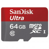 Карта памяти micro-SD Sandisk 64GB сlass 10 (SDXC)