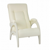 Кресло для отдыха Неаполь Модель 9 без лозы (Дуб шампань-эмаль/Экокожа бежевый Dundi 112)
