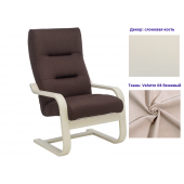 Кресло для отдыха Неаполь Модель 2 (Слоновая кость/Ткань бежевый Velutto 04)