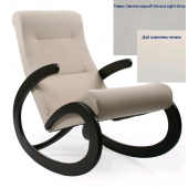 Кресло-качалка Неаполь Модель 1 (Дуб шампань-эмаль/Ткань Cветло-серый Verona Light Grey)