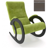Кресло-качалка Неаполь Модель 3 (Серый ясень-эмаль/Ткань Зеленый Verona Apple Green)
