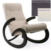 Кресло-качалка Неаполь Модель 1 (Дуб шампань-эмаль/Ткань Темно-серый Verona Antrazite Grey)