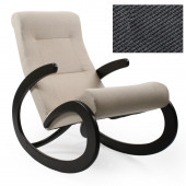 Кресло-качалка Неаполь Модель 1 (Венге-эмаль/Ткань Темно-серый Verona Antrazite Grey)