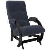 Кресло-маятник Неаполь Модель 12 (Венге-эмаль/Ткань синий Verona Denim Blue)