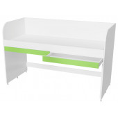 Кровать-стол двухъярусная Мамба (Белый/Зеленый)