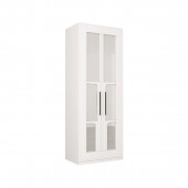 Шкаф для одежды 2-х дверный Валенсия 13.329 (Белый РЕ шагрень/Белый шагрень ПВХ)